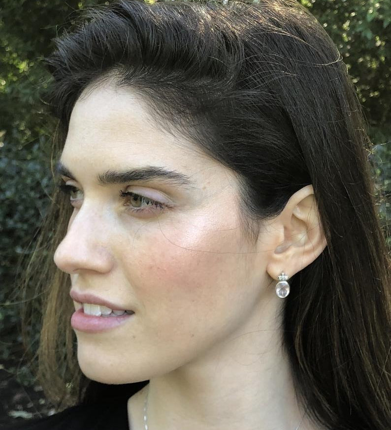 Morganite Earrings, Created Morganite, Pink Earrings, Vintage Earrings, Pink Diamond Studs, Unique Earrings, Silver Earrings, 925 Silver(1)