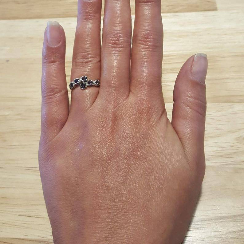 Genuine Topaz Ring, Mystic Topaz Ring, Natural Topaz Ring, December Birthstone, Dainty Ring, Vintage Rings, Solid Silver Ring, Mystic Topaz(1)