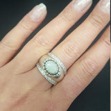 Opal Dome Ring - Chunky Opal Ring - Opal Statement Band