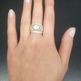 Opal Dome Ring - Chunky Opal Ring - Opal Statement Band