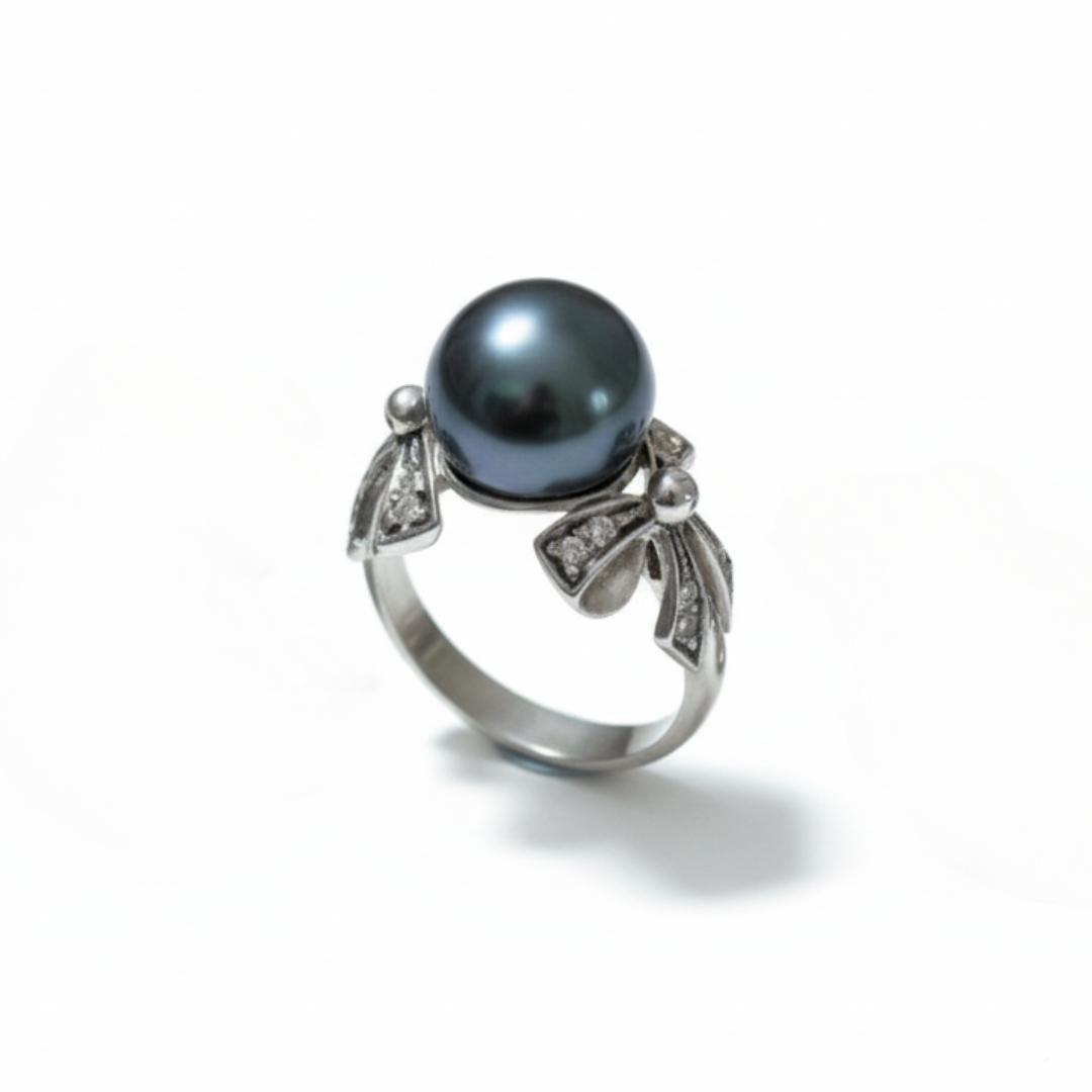 Natural Pearl Ring made in 925 Sterling Silver with Natural White Pearl in Bezel setting, June Birthstone gift idea, symbolizes purity and integrity, ideal for everyday wear and perfect for birthday gifting and special occasions.