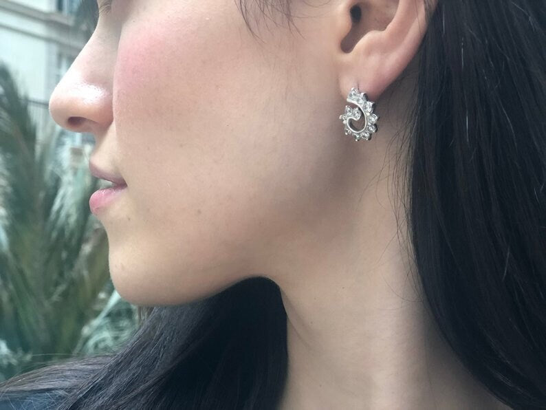 Elegant 925 Sterling Silver Natural Emerald Earrings, perfect May birthstone gift for growth and harmony on special occasions.