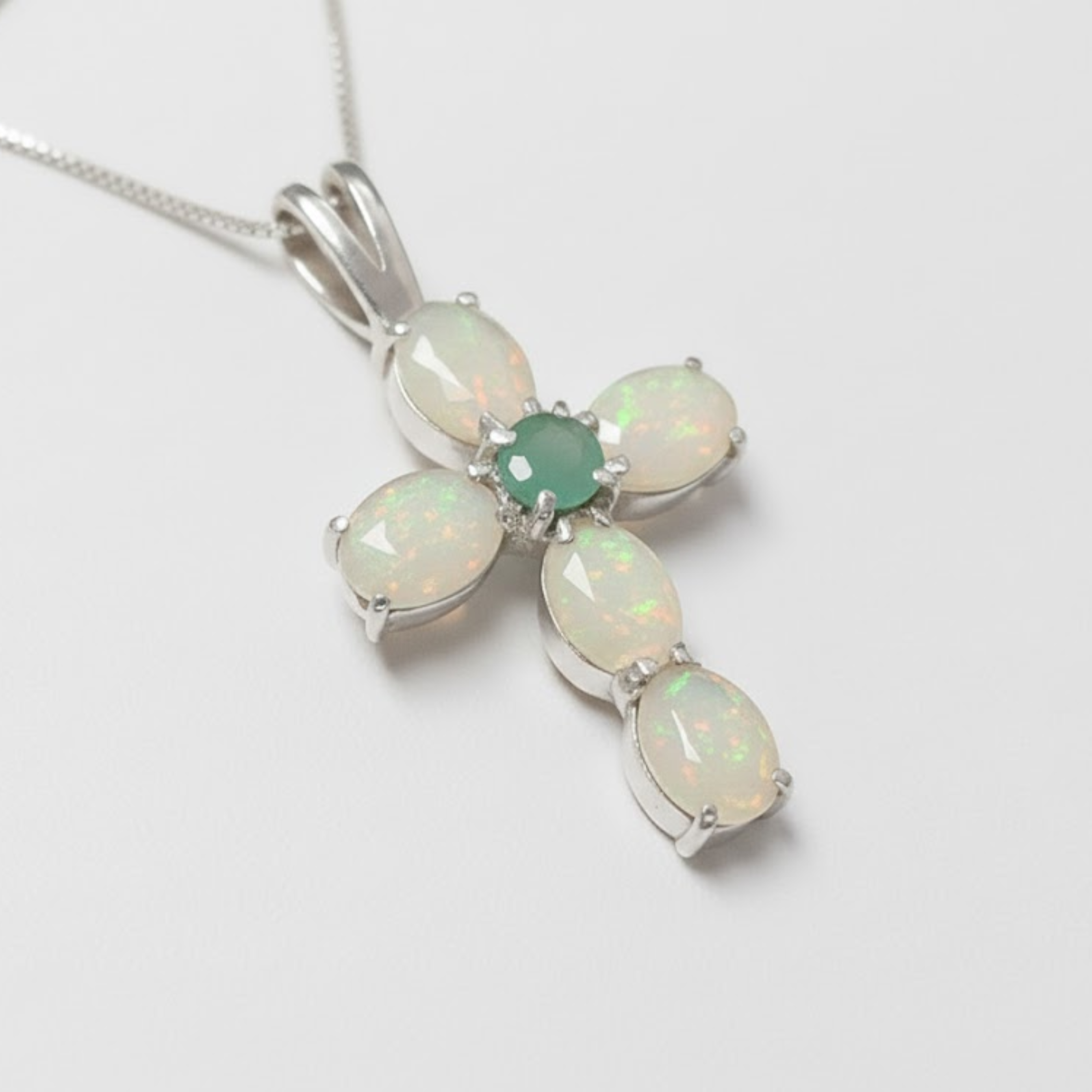925 Sterling Silver pendant adorned with an exquisite Oval Natural Fire Ethiopian Opal, ideal for meaningful gifts and celebrations.