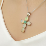 Stylish 925 Sterling Silver pendant showcasing a stunning Oval Natural Fire Ethiopian Opal, a symbol of beauty and hope.