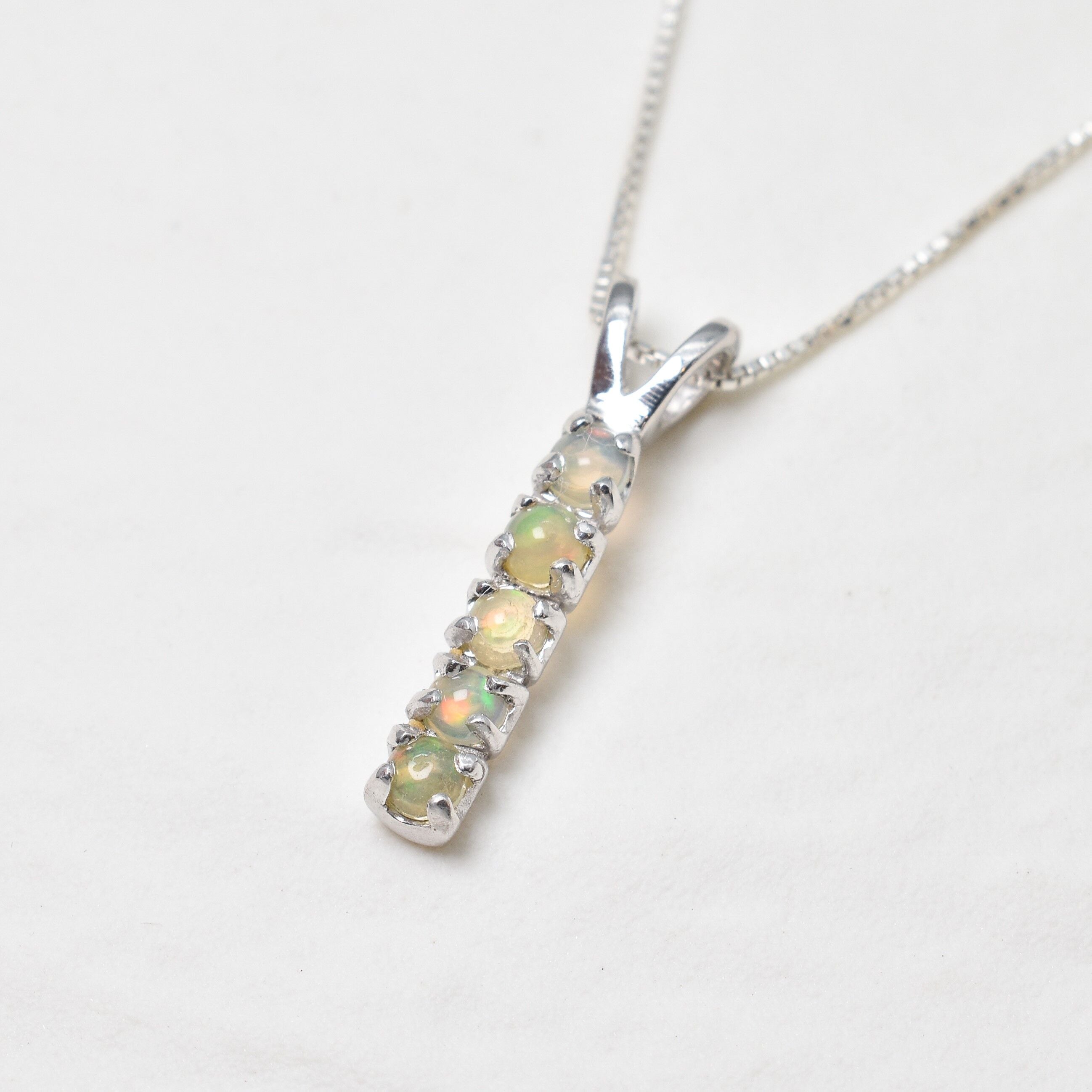 Opal Pendant, Vintage Opal Pendant, Ethiopian Opal, October Birthstone, Antique Pendant, October Pendant, Layering Necklace, Solid Silver