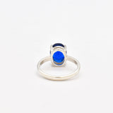 Blue Sapphire Ring, Sapphire Ring, Created Sapphire, Solitaire Ring, Blue Diamond Ring, Vintage Ring, Solid Silver Ring, Blue Solitaire Ring