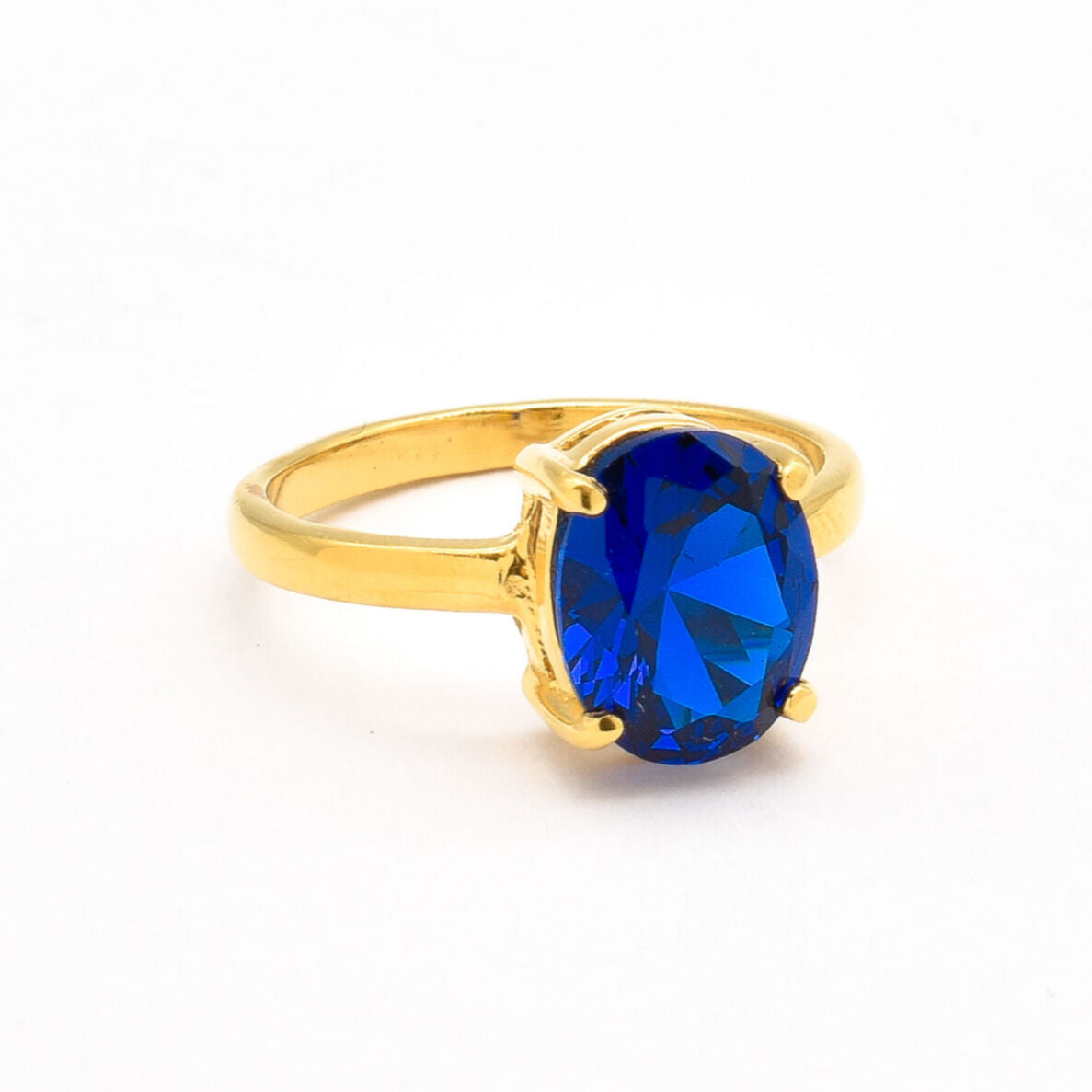 Blue Sapphire Ring, Sapphire Ring, Created Sapphire, Solitaire Ring, Blue Diamond Ring, Vintage Ring, Solid Silver Ring, Blue Solitaire Ring(1)