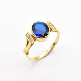 Dainty Vintage Ring, Created Sapphire, Dainty Blue Ring, Vintage Rings, Dainty Sapphire Ring, Blue Vintage Ring, Solid Silver Ring, Saphire(1)