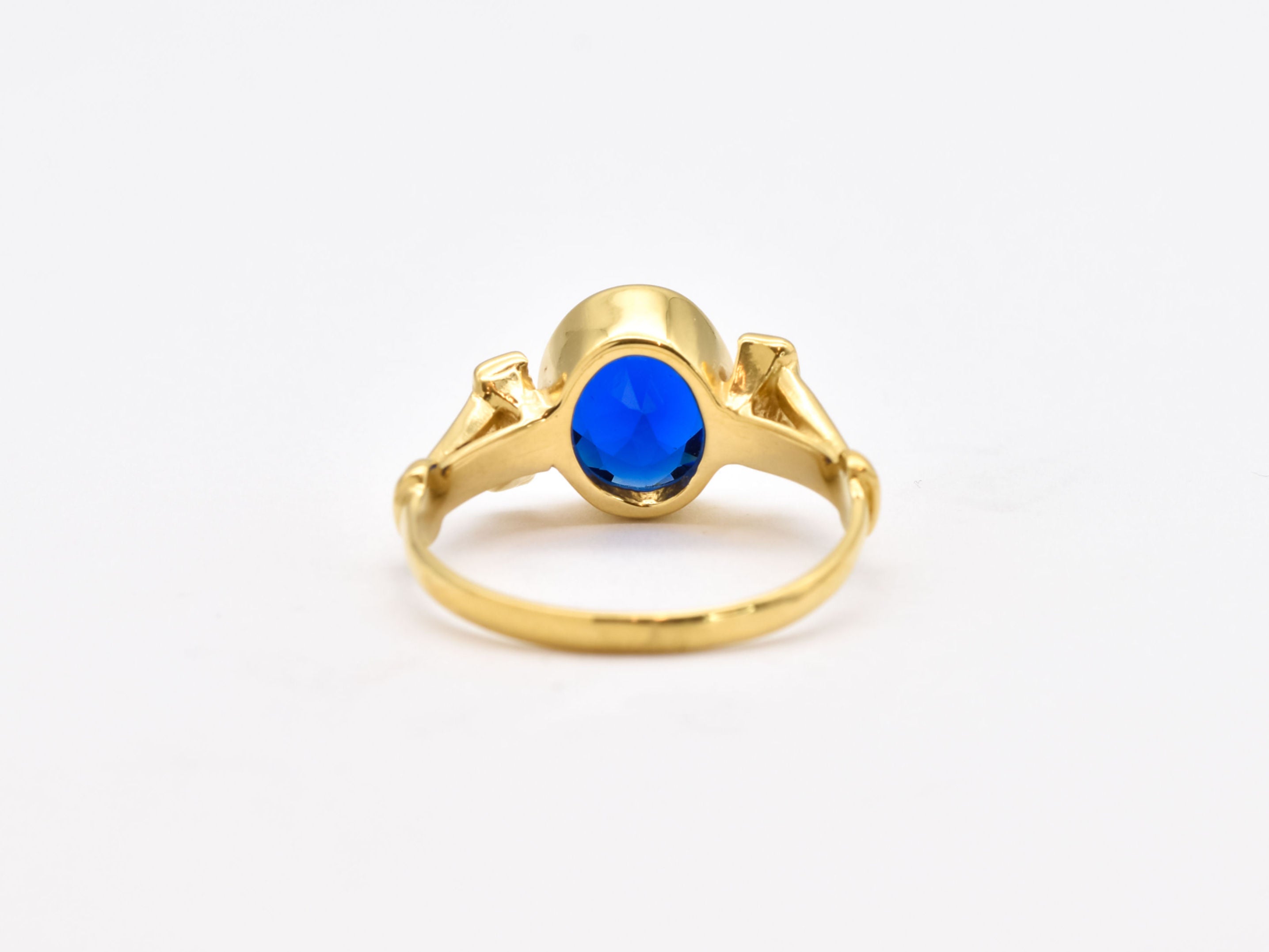 Dainty Vintage Ring, Created Sapphire, Dainty Blue Ring, Vintage Rings, Dainty Sapphire Ring, Blue Vintage Ring, Solid Silver Ring, Saphire(1)