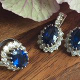 Blue Sapphire Earrings, Princess Diana Earrings, Royal Blue Earrings, Something Blue Earrings, Bridal Earrings, Blue Earrings