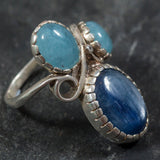 Kyanite Ring - Blue Aquamarine Ring - Large Statement Ring