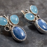 Kyanite Earrings - Aquamarine Earrings - Blue Statement Earrings