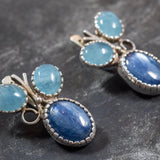 Kyanite Earrings - Aquamarine Earrings - Blue Statement Earrings