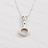 Opal Pendant, Natural Opal Pendant, Australian Opal, Natural Emerald, Dainty Oval Pendant, October Birthstone, Silver Pendant, Emerald