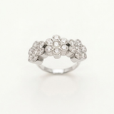 Diamond Flower Ring - Gold Diamond Ring - Statement Flower Ring