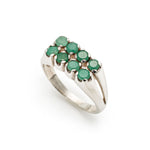 Natural Emerald Ring made in 925 Sterling Silver with Round Natural Green Emerald in Channel-Set setting, May Birthstone gift idea, symbolizes growth, harmony, and deep emotional healing, ideal for everyday wear and perfect for birthday gifting and special occasions.