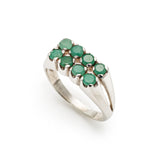 Natural Emerald Ring made in 925 Sterling Silver with Round Natural Green Emerald in Channel-Set setting, May Birthstone gift idea, symbolizes growth, harmony, and deep emotional healing, ideal for everyday wear and perfect for birthday gifting and special occasions.