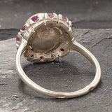 Flower Pearl Ring - Genuine Beige Pearl - Victorian Pearl Ring