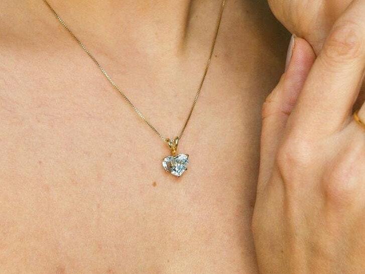 Dainty Heart Pendant, Smoky Topaz Pendant, Natural Smoky Topaz, Heart Necklace, Brown Stone Pendant, Love Necklace, Love Pendant, 925 Silver