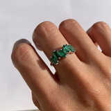Gorgeous Created Emerald Ring in 925 Sterling Silver, a unique May Birthstone gift for everyday elegance and special moments.