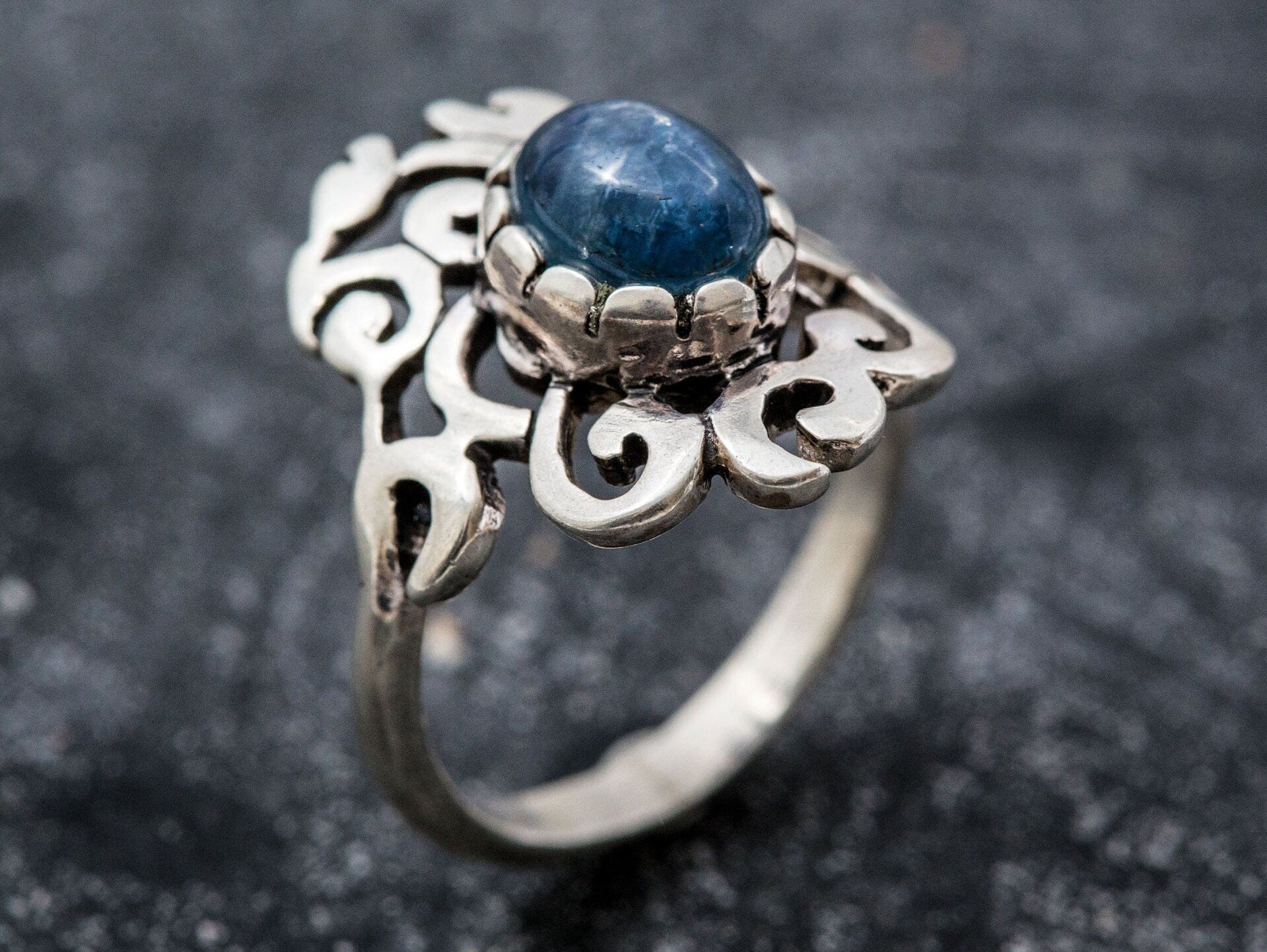 Tourmaline Ring, Blue Tourmaline Ring, October Birthstone, Vintage Rings, Artistic Ring, Blue Tourmaline, Solid Silver Ring, Tourmaline
