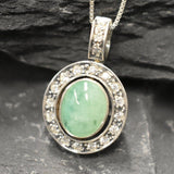 Emerald Pendant, Natural Emerald, May Birthstone, Victorian Pendant, Green Pendant, Emerald Necklace, Vintage Pendant, Solid Silver Pendant