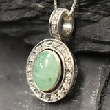 Emerald Pendant, Natural Emerald, May Birthstone, Victorian Pendant, Green Pendant, Emerald Necklace, Vintage Pendant, Solid Silver Pendant