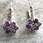 Flower Earrings, Amethyst Earrings, Natural Stones, Topaz Earrings, Mystic Topaz, February Birthstone, Birthstone Earrings, Pure Silver