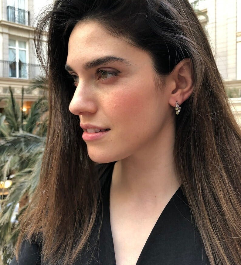 Elegant 925 Sterling Silver earrings with round natural emeralds, ideal for May birthdays and meaningful gifts.