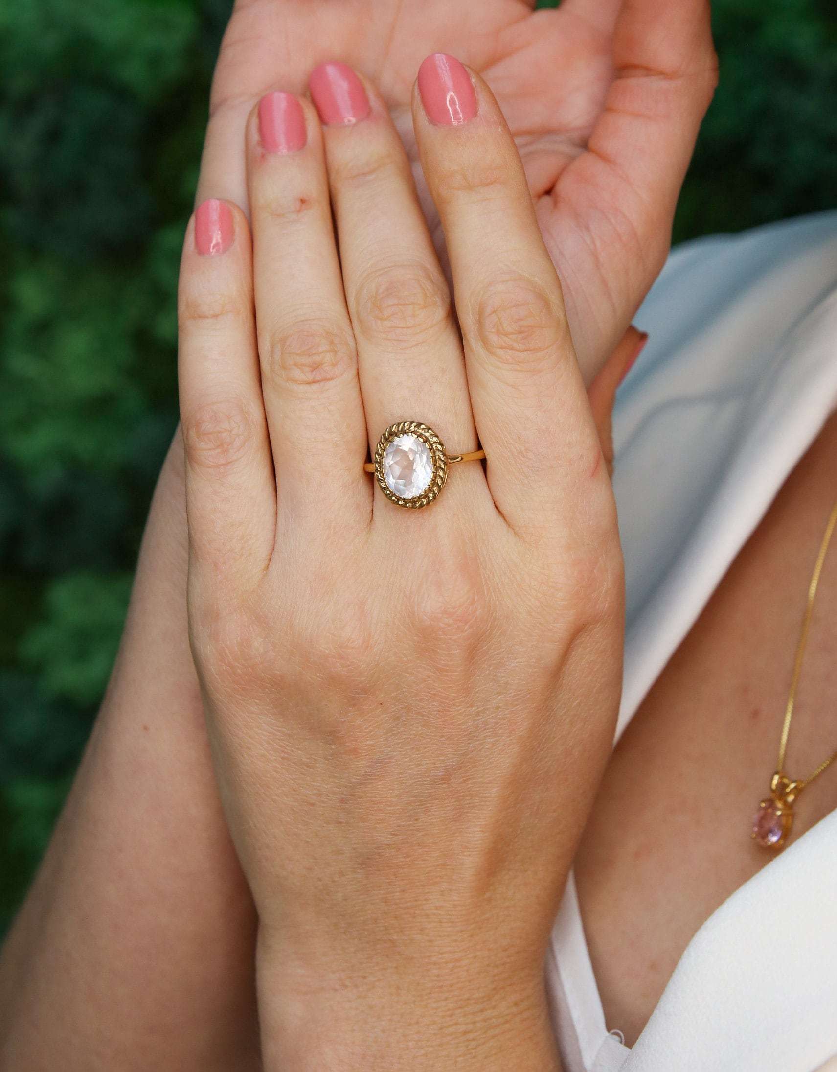 Rose Quartz Ring, Natural Rose Quartz, Pink Ring, January Birthstone, Vintage Rings, Solid Silver Ring, January Ring, Quartz, Rose Quartz(1)