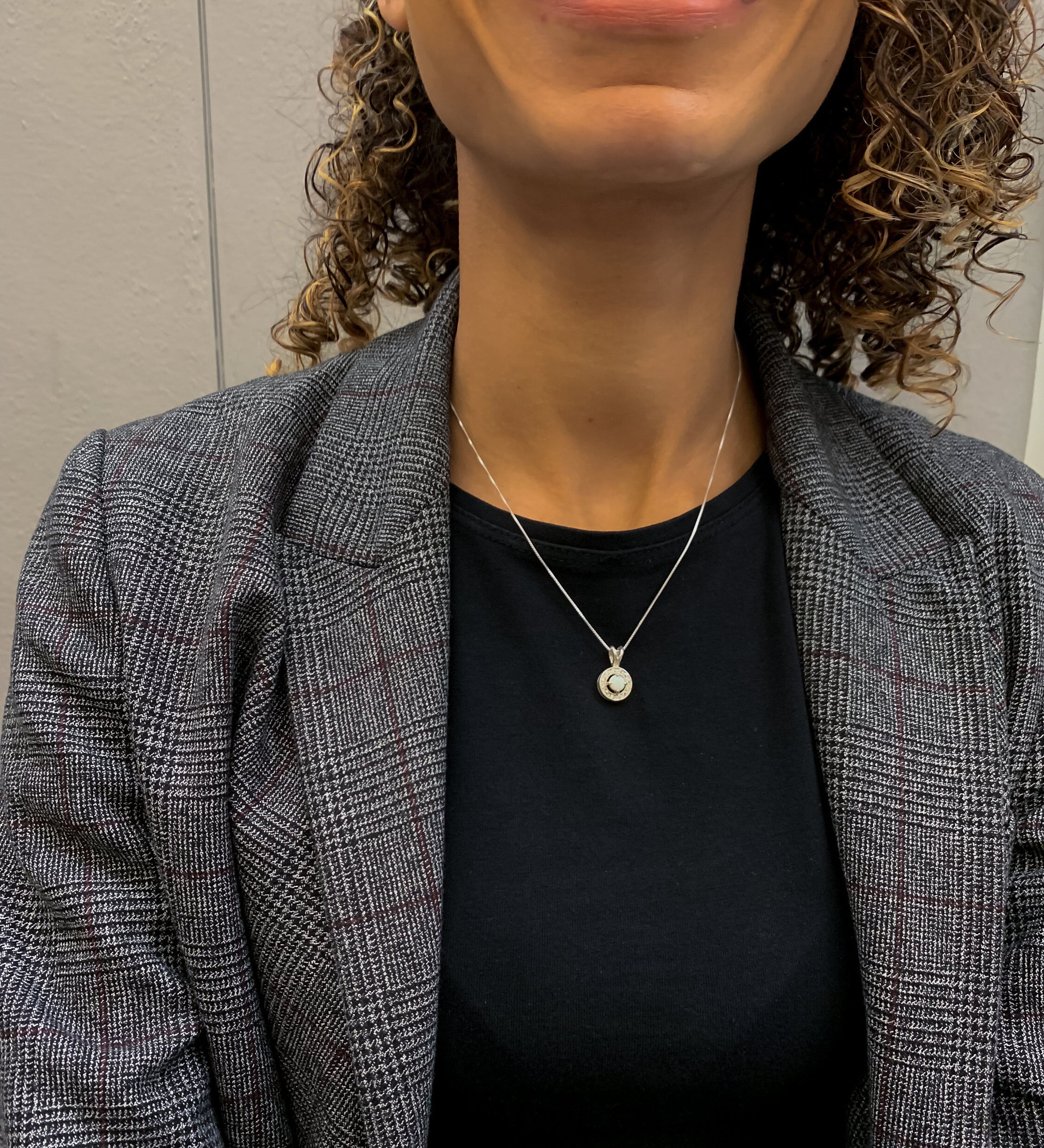 Cluster Pendant, Opal Pendant, Australian Opal, October Birthstone, Round Pendant, Fire Opal Pendant, Vintage Opal Pendant, Silver Necklace