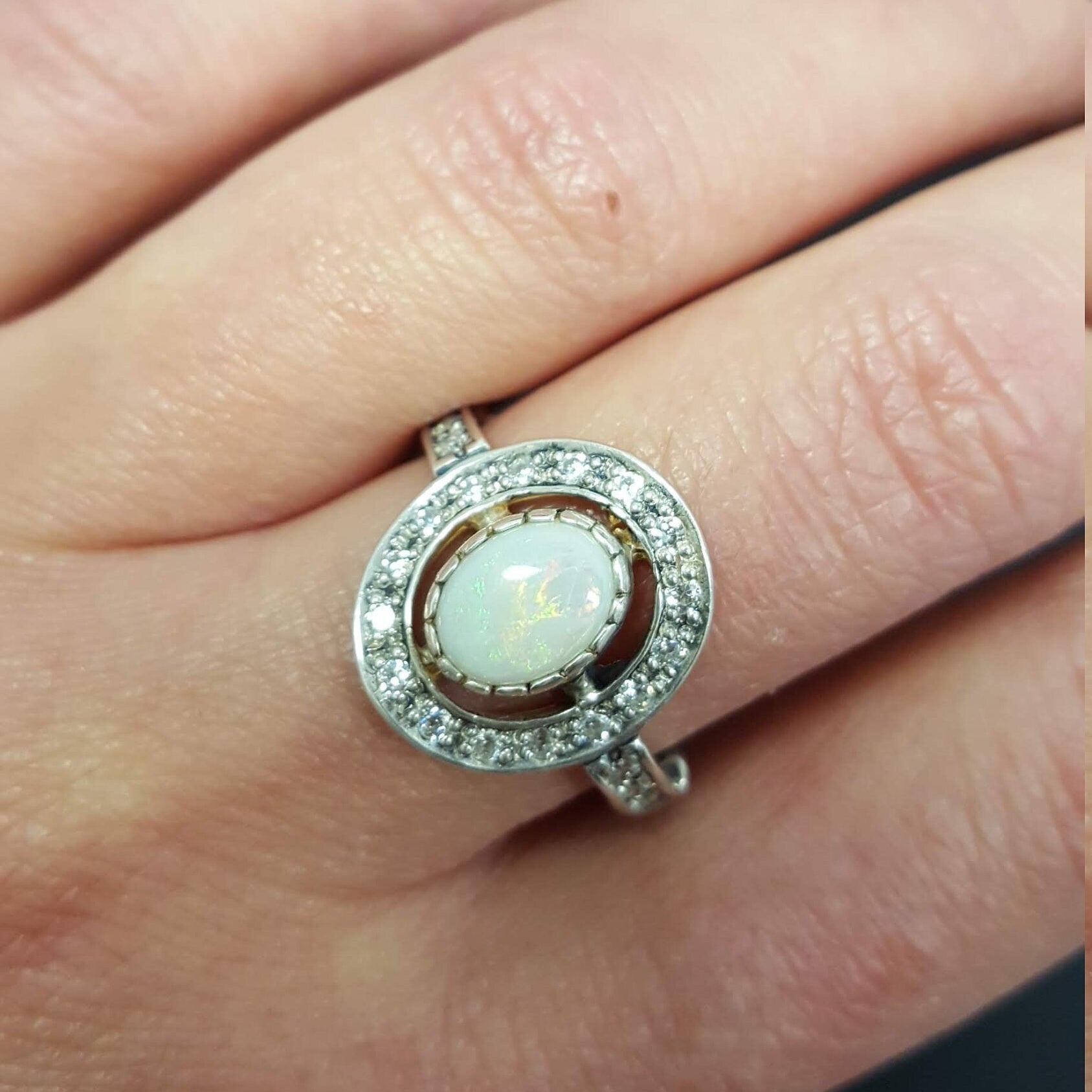 Opal Ring, Natural Opal Ring, Opal Vintage Ring, Australian Opal, Natural Opal, Vintage Opal, Vintage Rings, Antique Opal, Trendy Ring, Gift