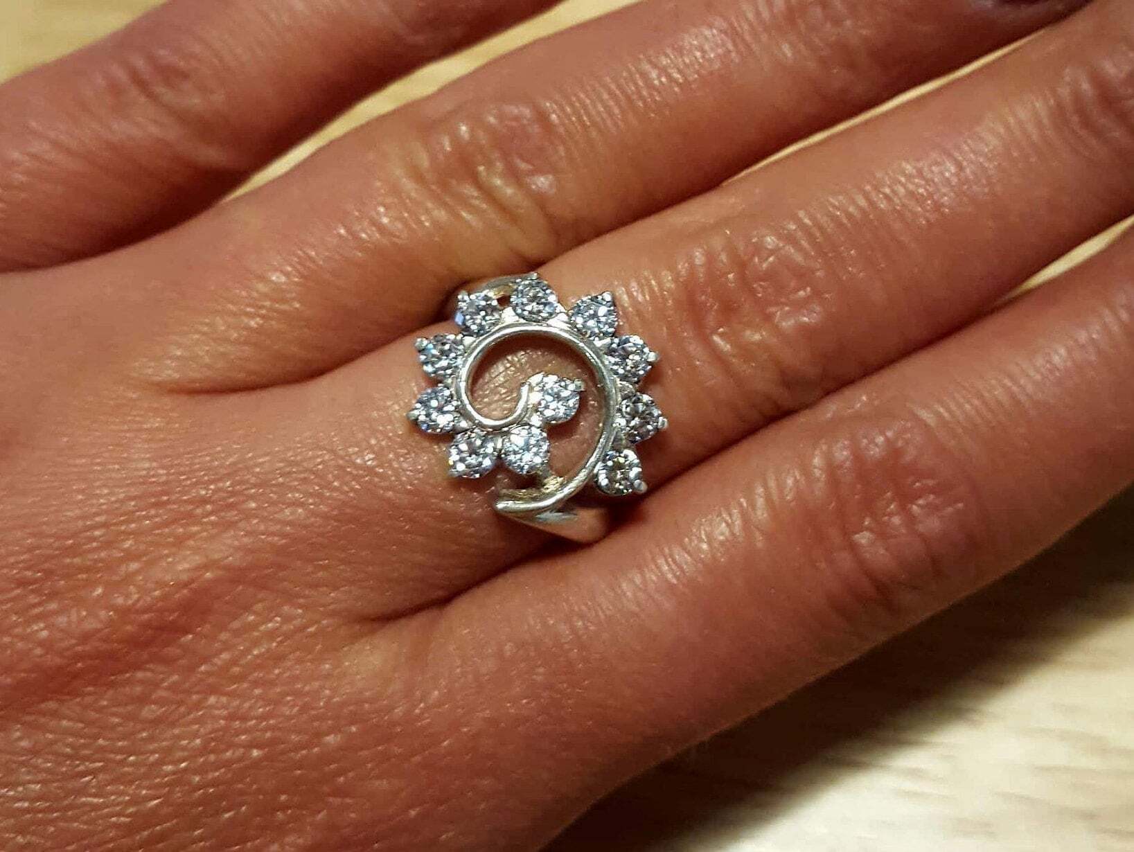 Sapphire Ring in 925 Sterling Silver with Round Blue Sapphire, great for birthdays and special occasions, symbolizes truth and sincerity.