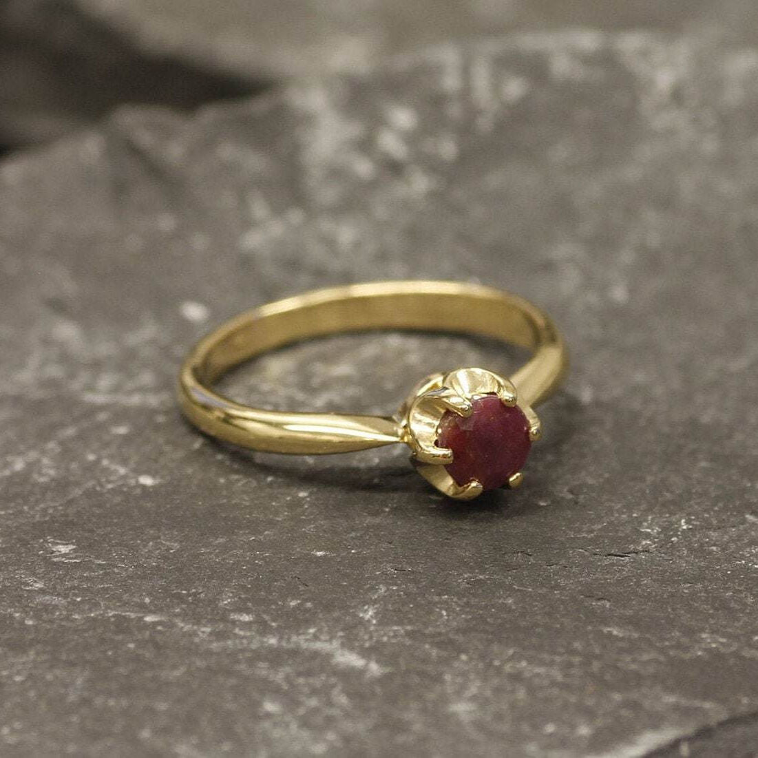 Ruby Ring, Natural Ruby, Ruby Engagement Ring, July Birthstone, Red Ring, Red Ruby Ring, Ruby Promise Ring, July Ring, Solid Silver Ring(1)