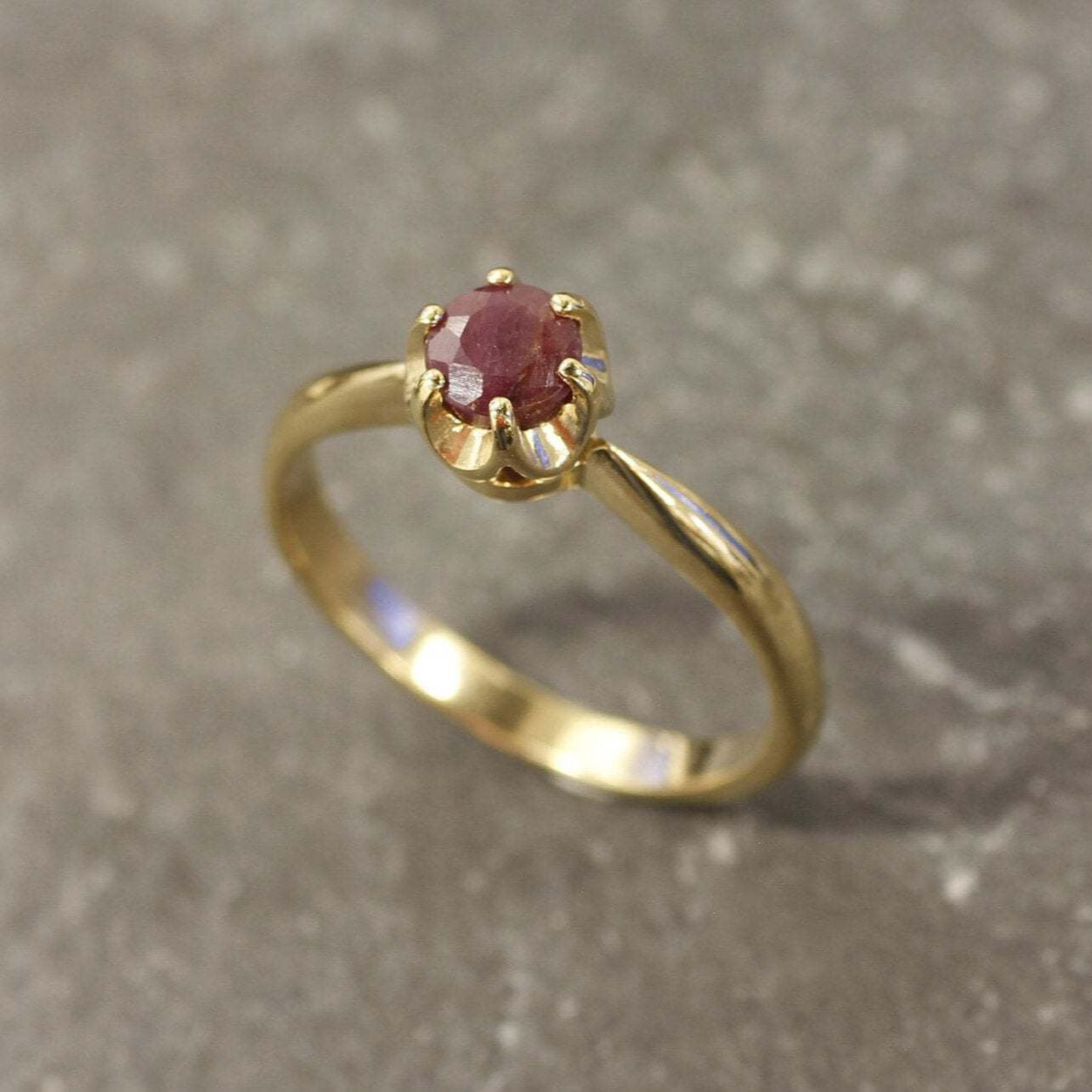 Ruby Ring, Natural Ruby, Ruby Engagement Ring, July Birthstone, Red Ring, Red Ruby Ring, Ruby Promise Ring, July Ring, Solid Silver Ring(1)