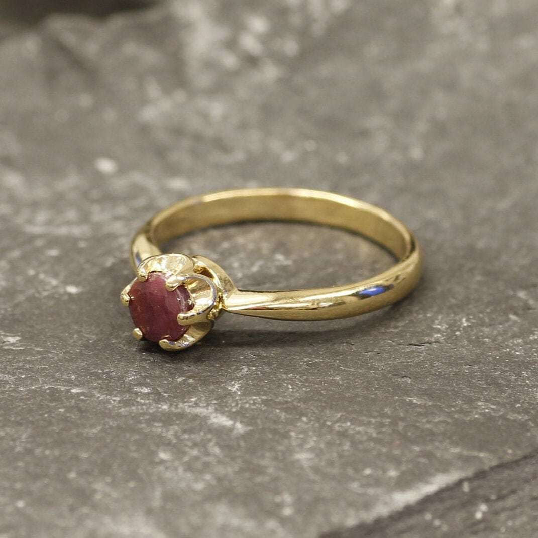 Ruby Ring, Natural Ruby, Ruby Engagement Ring, July Birthstone, Red Ring, Red Ruby Ring, Ruby Promise Ring, July Ring, Solid Silver Ring(1)