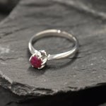 Ruby Ring, Natural Ruby, Ruby Engagement Ring, July Birthstone, Red Ring, Red Ruby Ring, Ruby Promise Ring, July Ring, Solid Silver Ring(2)