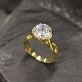 Rose Gold Diamond Ring - Diamond Engagement Ring - Sparkly Bridal Ring