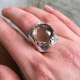 Quartz Ring - Large Statement Ring - Vintage Sphere Ring