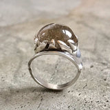 Quartz Ring - Large Statement Ring - Vintage Sphere Ring