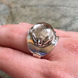 Quartz Ring - Large Statement Ring - Vintage Sphere Ring