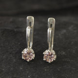 Morganite Earrings - Pink Drop Earrings - Dainty Pink Studs