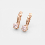 Morganite Gold Earrings - Pink Dainty Earrings - Rose Gold Earrings