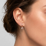 Morganite Gold Earrings - Pink Dainty Earrings - Rose Gold Earrings