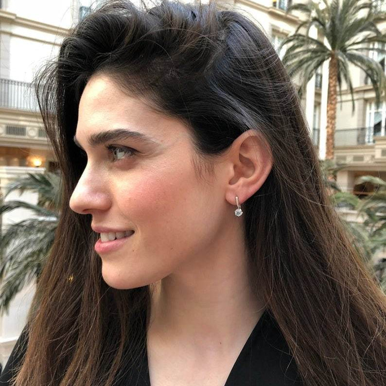 Morganite Earrings, Created Morganite, Pink Earrings, Vintage Earrings, Pink Morganite Earrings, Pink Studs, 925 Silver Earrings, Morganite(3)