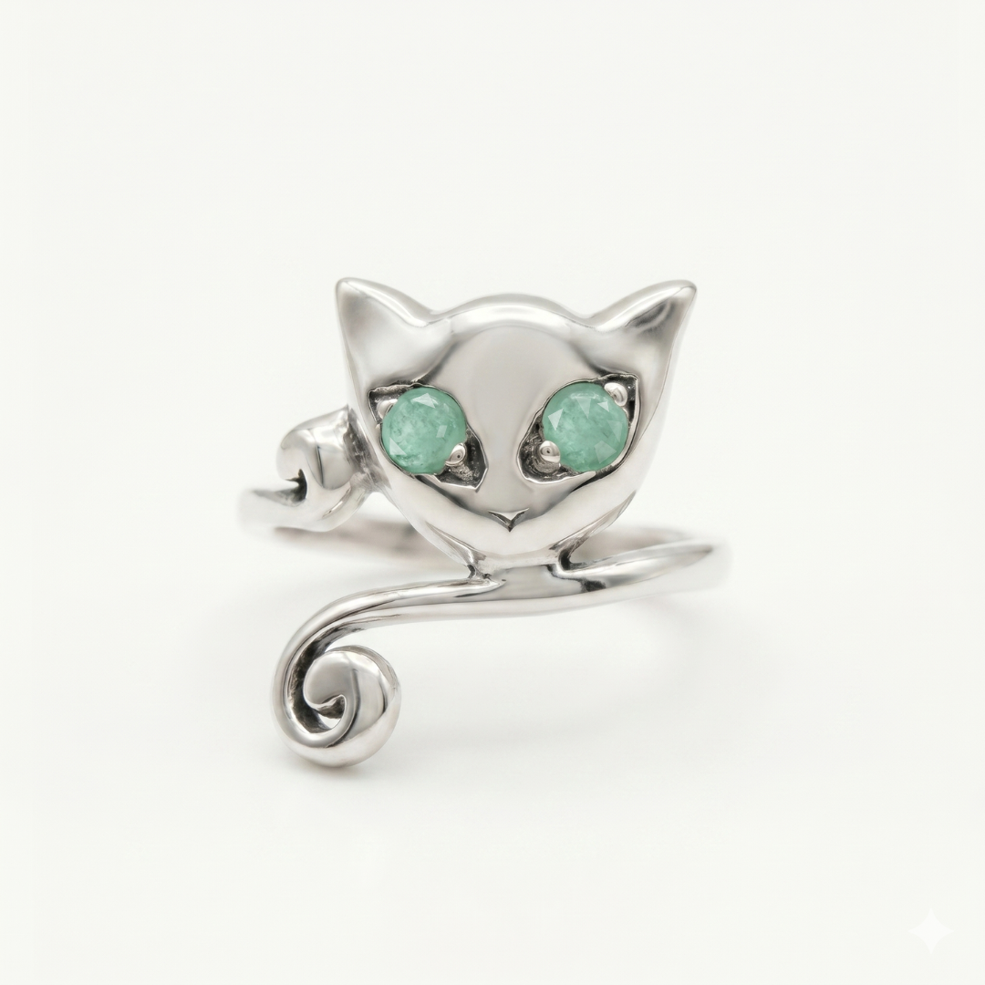 Natural Emerald Ring made in 925 Sterling Silver with Round Natural Green Emerald in Prong setting, May Birthstone gift idea, symbolizes growth, harmony, and deep emotional healing, ideal for everyday wear and perfect for birthday gifting and special occasions.