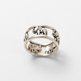 Gold Elephant Band - Gold Buddhist Ring - Hindu Fertility Ring