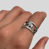 Silver Elephant Ring - Silver Vintage Ring - Small Elephant Ring