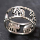 Silver Elephant Ring - Silver Vintage Ring - Small Elephant Ring