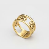 Gold Elephant Band in 18k Gold Vermeil, a unique fertility symbol ring, perfect for everyday elegance and heartfelt gifting.